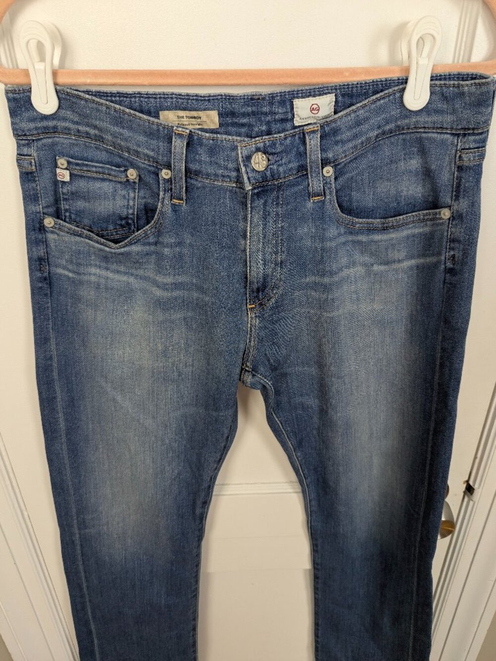 AG Adriano Goldschmied | Medium Wash The Tomboy Relaxed Straight Leg Jeans - Picture 3 of 9